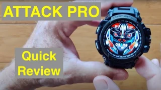 LOKMAT ATTACK PRO Bluetooth Calling BLE5.1 5ATM Waterproof Rugged Sports Smartwatch: Quick Overview