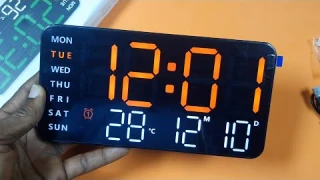 Large LED Clock for $14 | Review & Settings 6659 | DS 6638