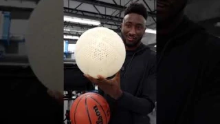 The new airless basketball is almost silent when you bounce it 😳 (via @Marques Brownlee/TT) #shorts