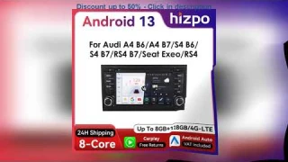 7" Hizpo 2Din Android Auto Car Radio or Audi A4 2002 - 2007 S4 RS4 B6 B7 B8 GPS Navigation 4G BT