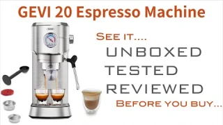 Gevi 20 Espresso Machine GECME418E-U  -  What to Know Before you Buy
