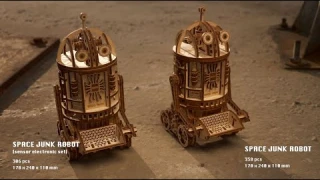 "Space junk robot" - WoodTrick New 3D Wood mechanical model kit