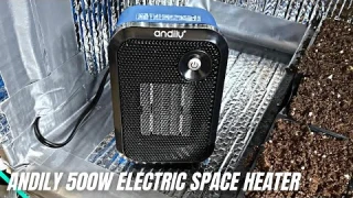 Andily 500W Small Electric Space Heater Review & Instructions Manual | Space Heater for Home