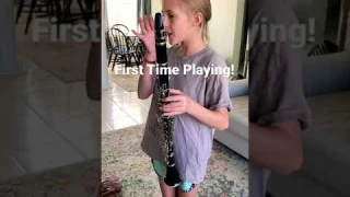 First time playing the clarinet. #shorts