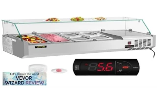VEVOR Refrigerated Condiment Prep Station 48-Inch 10.8Qt Sandwich Prep Table w/ 2 Review