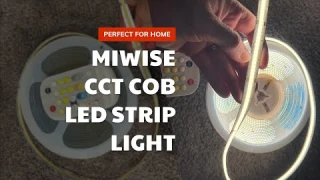 Review: MIWISE CCT COB LED Strip Light Tunable White, Dimmable 2700K-6500K CRI90+ 24V LED