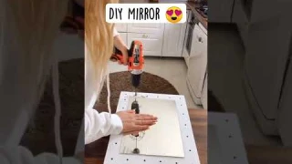 Diy Glowing mirror with fairy lights at home💫 #diymirror #mirrordecoration #homemade