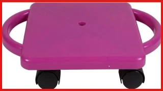 hand2mind Purple Indoor Scooter Board with Handles, Gym Scooters for Kids, Recess Toys