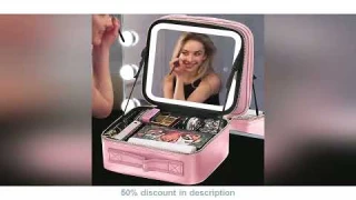 Why Everyone’s Talking About This Product! New LED Lighted Cosmetic Case With Mirror PU Leather P