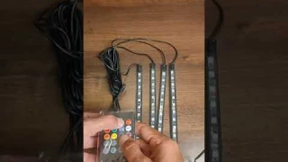 car 48 LED Multicolour Interior Strip Light with Sound Active Function & remote | car fancy light