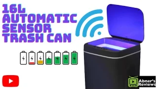16L Automatic Sensor Trash Can with LED Light