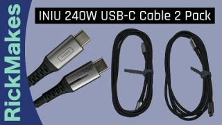 INIU 240W USB-C Cable 2 Pack