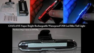 Super Bright Rechargeable Waterproof USB Led Bike Tail Light Review