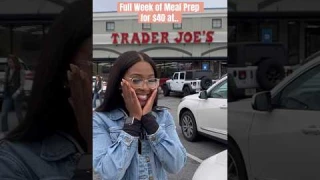 How I spent $40 at Trader Joe’s for a full week of food. #affordablemeals #mealpreptips #traderjoes