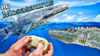 Remote Controlled Mosasaurus Review!!! Two versions! Jurassic World style!