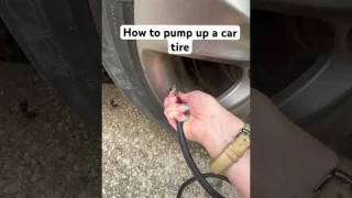 How to pump up a car tire #shorts