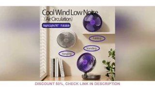 2024 New 5000mAh Rechargeable 3IN1 Multifunctional Portable Fan Wall Mounted Fan 90° Folding Fan 4 G