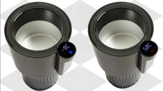 Heating and cooling cup holder for car