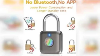 Review: Pothunder Fingerprint Smart Padlock Lock, Biometric Metal Keyless Thumbprint Lock, Wat...