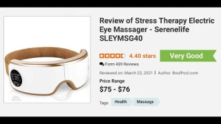 Review of Stress Therapy Electric Eye Massager | Serenelife SLEYMSG40