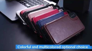 Retro PU Leather Wallet Case For iPhone