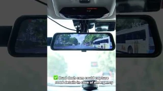 Rear View Mirror Full Touch Screen Mirror Dual Camera Dash Cam.#temu app and search【dpq4433)