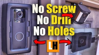 No Screws No Holes WiFi Security Camera Mounting - Doorbell BOA, Door Mount, Window Mount