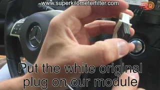 How to install mileage freezer on Mercedes connection can filter blocker