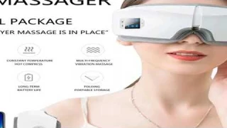 REVIEW Eye Massager 4D Smart Airbag Vibration Eye Care Instrument Hot Compress Bluetooth Eye Massage