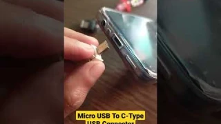 Micro USB To C-Type USB Adapter Connector To Transfer Data To Flash Drive