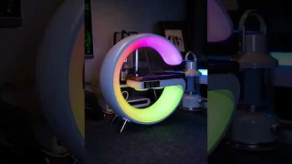 A desk lamp with a super atmosphere. It is both a speaker and a wireless charger #shorts