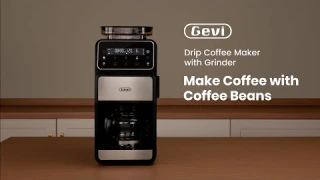 How to Brew Fresh Coffee with Beans | Gevi 10 Cup Drip Coffee Maker with Built-in Grinder