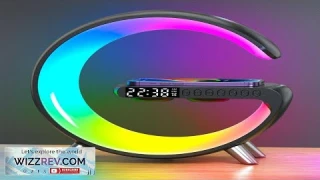 LED Night Light RGB Atmosphere Desk Lamp Smart Multifunctional Wireless Charger Alarm Review