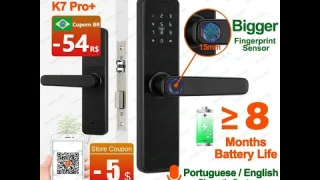 Review RAYKUBE Biometric Fingerprint Door Lock K7 Pro+ Black Smart Lock 2022
