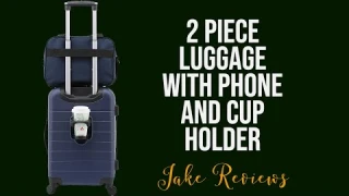 Wrangler Smart Luggage Set with Cup Holder and USB Port