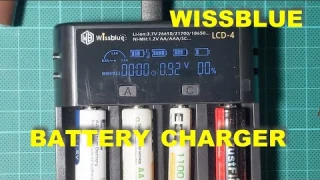 WISSBLUE BATTERY CHARGER - LITHIUM 18650, AA, AAA, 14500