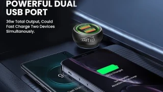 Fabtec Smart 36W Car Charger Adapter Quick Charging with LED Dual USB Ports QC 3.0 Technology ..