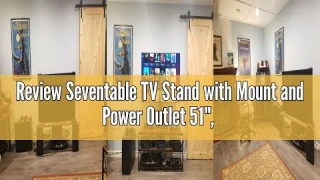 Review Seventable TV Stand with Mount and Power Outlet 51", Swivel TV Stand Mount for 32/45/55/60/65