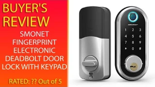 Review Smonet Fingerprint Electronic Deadbolt Door Lock With Keypad
