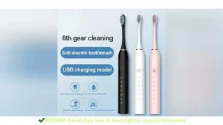 Electric Ultrasonic Toothbrush Six Speed Mode Home Soft Hair USB Charging Waterproof Adult Tooth Cle