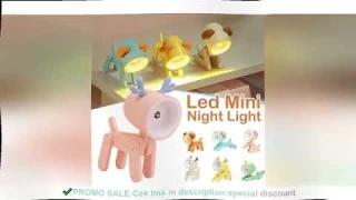 LED Night Light Mini Folding Desk Lamp Cute Pet Lights Dog Deer Portable Night Light Student Living