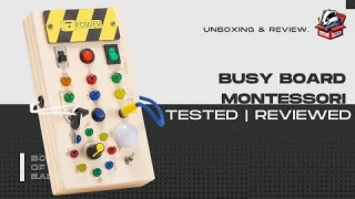 Montessori Busy Board Unboxing & Review – Sensory Fun for Toddlers!