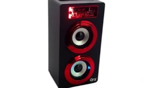 QFX BT 140 Portable Rechargeable Bluetooth Speaker System With USB SD Aux
