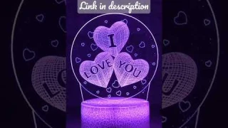 I love You Heart Night Light | 3D Room Decor Night Lamp #shorts #shortsyoutube #techhbuddy #gadgets