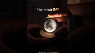 3D Moon Crystal Ball Night Lamp | Creative Galaxy Engraved LED Light for Home & Gifts