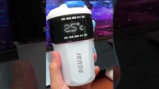 DIY Pixel Text Smart Coffee Mug - Intelligent Thermos Flask with LCD Screen