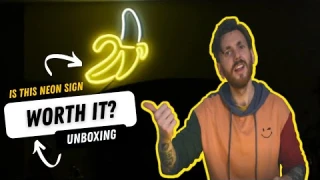 Amazon LED Banana Neon Sign Unboxing, Review & Hanging