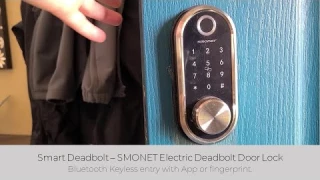 In Hand Review of Smart Deadbolt, SMONET Fingerprint Electronic Deadbolt Door Lock