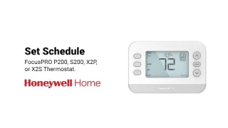 How to Set the Schedule on the FocusPRO P200, S200, X2P, or X2S Thermostat