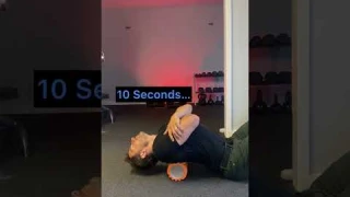 Ease back pain with this foam roller stretch. #backpain #foamroller #foamrollerexercises